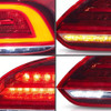 Pair LED Rear Tail Lights for VW Scirocco 2008–2014 – Red/Clear, Dynamic Indicators