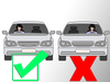 For VW TRANSPORTER T5.1 2010-15 Black LED DRL LIGHT BARS W/MTR PAIR