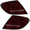 Pair Back Rear Tail Lights for Mercedes C Class W204 2011-2015 LED Dynamic Red