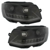 Black Dynamic LED Headlights Pair for VW Transporter T6 2015-2020 Upgrade