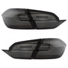 Pair Back Rear Tail Lights for Ford Fiesta MK8 2017-24 Smoked LED Dynamic