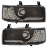 Headlight Assembly Projector Black DRL LED For VW Transporter T4 1990-2003