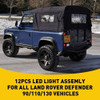 LiteSync Full Clear LED light tail side kit Fog Reverse For Land Rover Defender