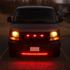 6x 12V 24V Red LED Flush Fit Side Marker Lights Van Truck Trailer Lorry