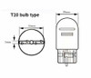 Pair 582 7440 T20 W21W Chrome/Silver Amber Indicator Bulbs Lighting Part