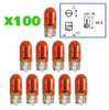 100 x 12v 5w 501 WY5W 168 194 Amber bulbs interior indicator light capless