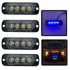 4x 12V 24V Blue LED Flush Fit Side Marker Lights Van Truck Trailer Lorry