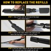 Refresh Pair 28" Wiper Blade Rubber Refills Aero Flat Bosch DIY Cut to Fit