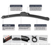 Pair Aero Flat Front Wiper Blades Set 30-14" Inch For Toyota Alphard 2015-