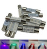 3 LED Interior Festoon 28mm C5W SV7 Bulb Blue Red White Green Pink sunvisor