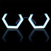 COB LED Hexagon Angel Eyes White Amber Switchback Rings 12V Pair Retrofit Car