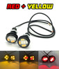 Red / Yellow Switchback 10W High Power 23mm LED Eagle Eye Spot DRL Marker tail