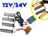 4 x Strobe Led Lights Flashing Recovery Truck Van Remote 12v 24v
