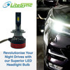 LiteSync LED Headlight Bulbs Kit H7 low beam & metal bulb holders 13000lm canbus