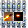 10 x Yellow 12V T10 W5W 501 Strobe LED Bulb Recovery Flash Light Amber