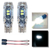 2x White Strobe LED Bulbs + 2x 501 Holders 12V Hideaway Flash T10 W5W