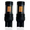 Pair 580 W21/5W 10W LED Amber DRL Sidelight Bulbs 12V/24V Error Free