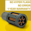 2 x 382 P21w BA15s 72 LED amber indicator bulbs canbus error free no hyper flash [FRONT]