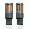 2x Amber 582 585 W21W T20 LED Indicator Bulbs Canbus 72 SMD No Hyper Flash [REAR]