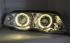 For BMW 3-Series E46 Saloon 98-01 Projector Head Lights Chrome Angel Eyes Rhd