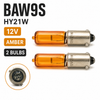 2 X 12v H21w baw9s 435 21w amber orange yellow indicator bulbs [REAR]