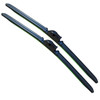 21/18" Carbon Fibre Aero Flat Wiper Blades Pair All-Season Windshield Side Pin Fitting