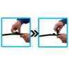 24/16" Carbon Fibre Aero Flat Wiper Blades Pair All-Season Windshield Bayonet Fitting