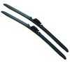 24/20" Carbon Fibre Aero Flat Wiper Blades Pair All-Season Windshield Cap Lock Fitting