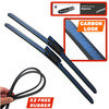 32/30" Carbon Fibre Aero Flat Wiper Blades Pair All-Season Windshield Bayonet Fitting