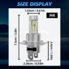LiteSync M29 H4 LED Headlight Bulbs 10000LM 6000K Hi/Lo CanBus 60W Pair