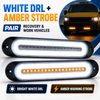 x2 LED Marker Lights White DRL Halo Amber Strobe 12V 24V Truck Van Recovery