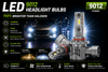 LiteSync V7S  9012 HiR2 9006 HB4 LED Headlight Bulbs 12000LM 6000K CanBus 100W 12V Pair