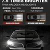 LiteSync H8 H9 H11 LED Headlight Bulbs 12000LM 6000K CanBus 100W 12V Pair