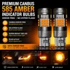 2x W21W 582 585 7440 T20 Amber LED Indicator Bulbs Canbus Error Free 36 SMD No Hyper Flash