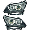 LHD Halogen H7 Headlight Pair for BMW 5 Series E60 E61 LCI 2007-2009 Black Housing
