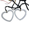 2x 90mm RGB Heart Angel Eye Halo Rings Dynamic Indicator Bluetooth LED DRL