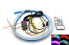 2 x 60cm flexible DRL lightbar, remote RGB Multicolour strips dynamic indicator