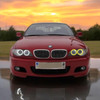 Switchback Halo Ring Cotton Light SMD LED Angel Eyes DRL For BMW E46 2dr Facelift 03-06