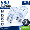 2x T20 580 7443 12V 21/5W Clear DRL Sidelight Bulbs Replacement Twin Pack