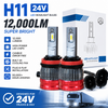LiteSync H11 24V LED Headlight & Fog Light Bulbs Kit – 6000K Cool White | CANbus | 12,000LM | Pair