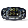 Full LED Spot Lights Amber White DRL 12V 24V Jumbo Oval 220W 22400LM Truck Van