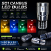 T10 501 W5W CANBUS Error Free LED Bulbs Blue Red Green Yellow Interior Light