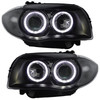 For BMW 1 Series E81 E82 E87 E88 04-12 DEPO V2 Black LED Angel Eye Lights