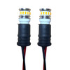 2 x Yellow amber 12v 24v Strobe flash warning LED 501 504 LED bulb lights recovery & holders