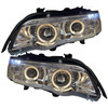 For BMW X5 98-03 Chrome LED Angel Eye Projector Headlights Lighting Lamp