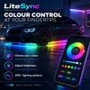 LiteSync RGB LED Under Car Underglow Kit 4 Strips Bluetooth App Control