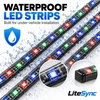 LiteSync RGB LED Under Car Underglow Kit 4 Strips Bluetooth App Control