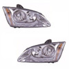 For Ford Focus Mk2 2005-5/2008 Headlights Headlamps Chrome 1 Pair O/S &amp; N/S