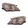 For Toyota Yaris 7/2011 Headlights Lamps Chrome Inner Black Trim Pair OS NS