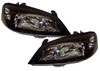 For Vauxhall Astra G Mk4 1998-2004 Headlights Headlamps Black 1 Pair O/S &amp; N/S